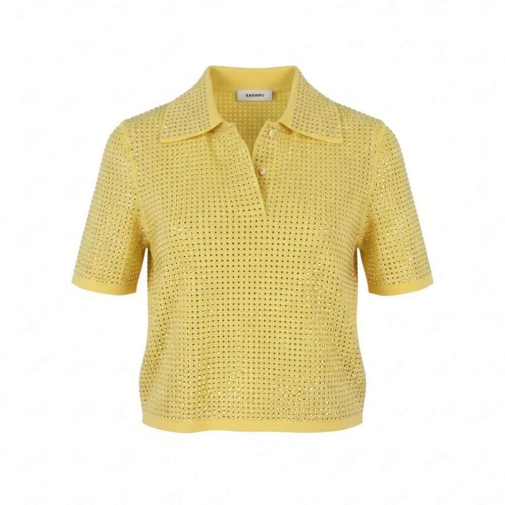 Sandro Yellow Short Sleeve Polo Tee